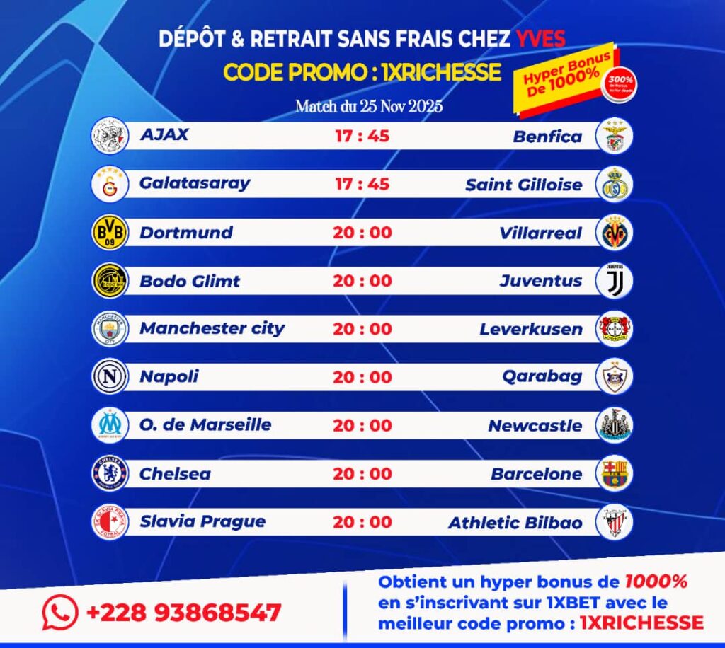 Matchs de la 5è journée de la ligue des champions 